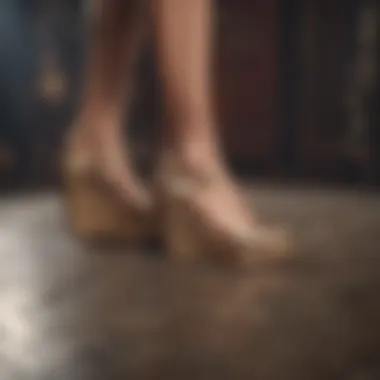 Regal Charm in Every Step Elegant Duchess in Wedge Shoes