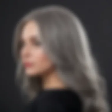 Elegant Grey Hair Extensions for Short Hair