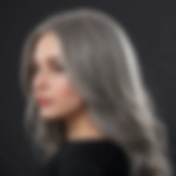 Elegant Grey Hair Extensions for Short Hair