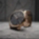 Elegant timepiece on marble background