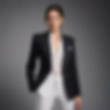Black Blazer with White Trousers Styling A classic black blazer paired with crisp white trousers