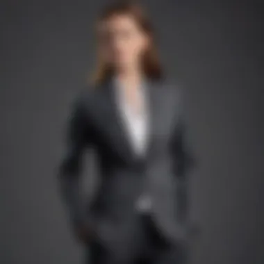 Grey Blazer with Charcoal Trousers Combination A sleek grey blazer styled with charcoal trousers