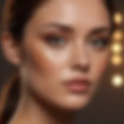 Elegant display of contouring makeup products