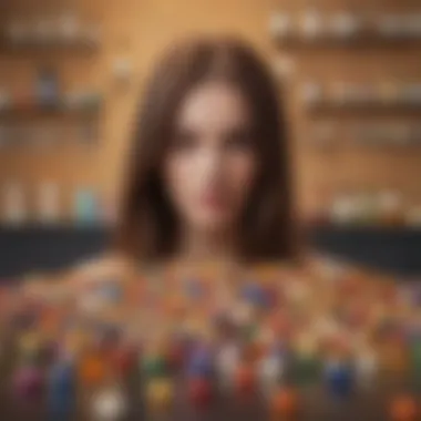 Vitamins and Supplements for Stronger Hair Colorful display of vitamins and supplements beneficial for hair growth