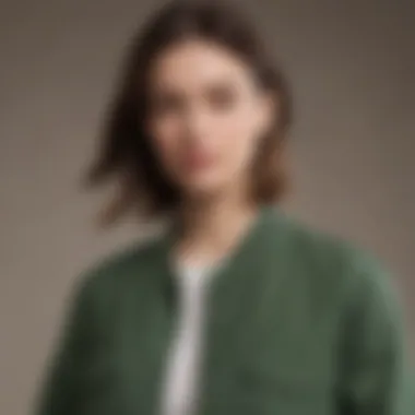 A stylish outfit featuring the Everlane Green Jacket, demonstrating its versatility in fashion.