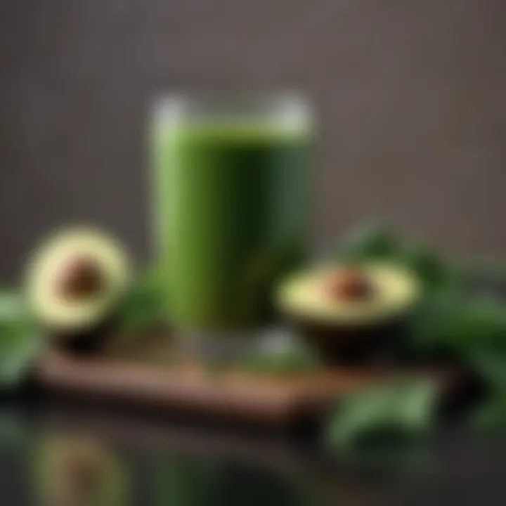 Nutrient-Rich Green Smoothie with Kale and Avocado