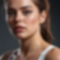 Illustration depicting the physiological mechanism of sweat production