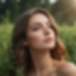 A lush field of organic herbs used in hair care