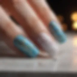 Elegant marble nail art design