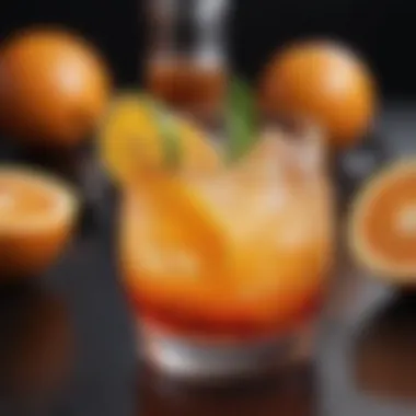 Citrus Infusion Delight Artistic Cocktail Glass with Citrus Twist