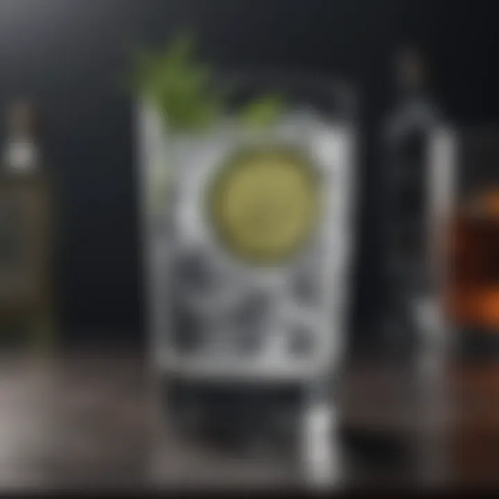 Refreshing Gin and Tonic in Tall Glass