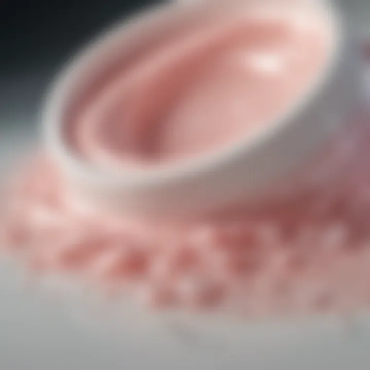 Close-up of collagen cream texture on a smooth surface