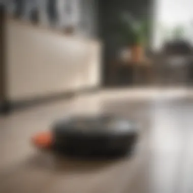 High-performance Roomba enhancing cleanliness in stylish apartment