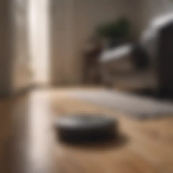 Robotic vacuum navigating tight corners in small apartment