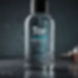 Close-up of water-based lubricant bottle with ingredients listed