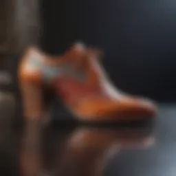 Artistic representation of Carlos Santana shoes showcasing unique craftsmanship