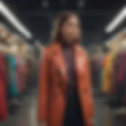 A vibrant array of affordable clothing items on display