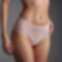 Elegant cotton no seam panties displayed on a soft fabric background