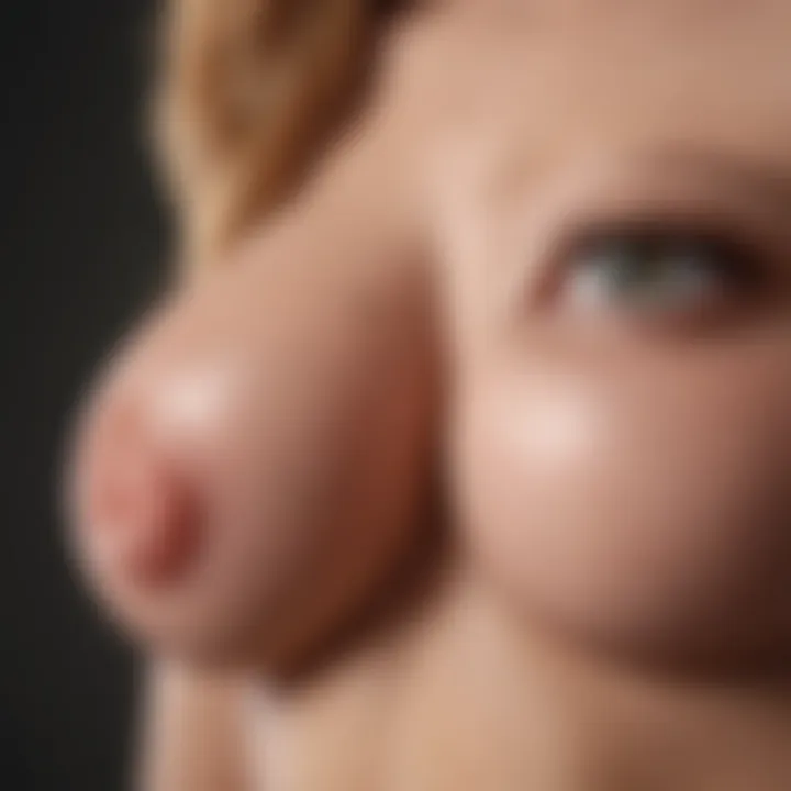 Creative visualization of round saline implant