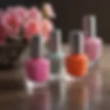 A palette of vibrant spring DND gel polish colors