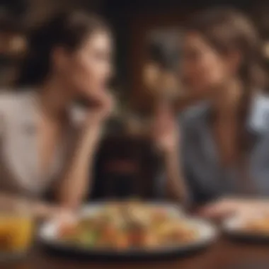 Gastronomic Delights Shared Female friends savoring a culinary experience