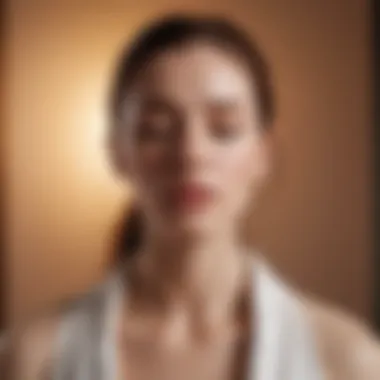 Meditation for Migraine Alleviation A serene environment with a person meditating to alleviate migraines