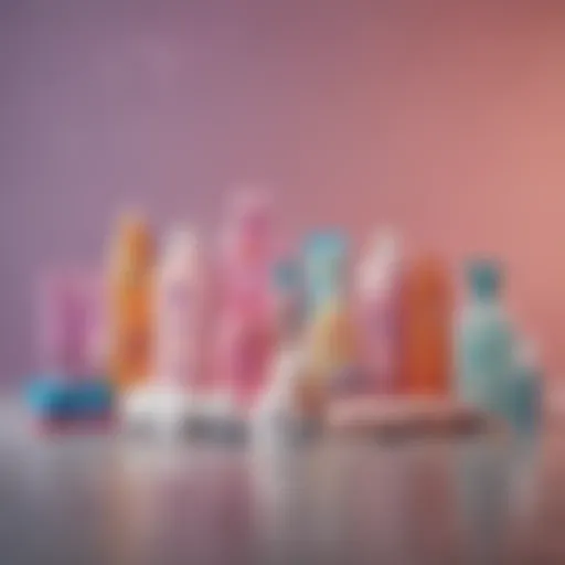An array of female hygiene products on a clean surface
