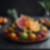 Exotic fruits on a luxurious platter