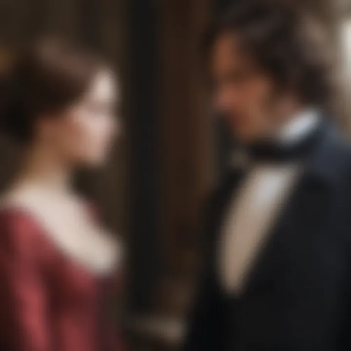 Intriguing graphic of Jane Eyre and Mr. Rochester's first encounter