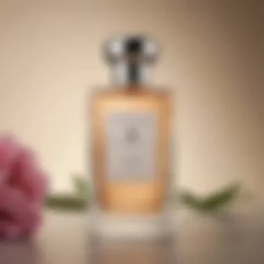 Close-up of a Jo Malone fragrance bottle showcasing its design