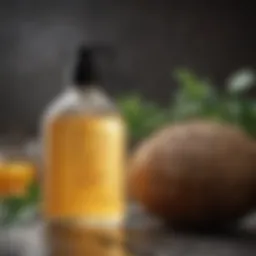 Illustration of natural ingredients commonly found in hair growth shampoos