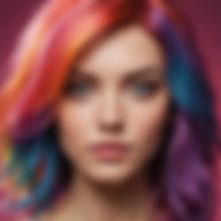 Non-toxic temporary hair color options in vibrant rainbow shades