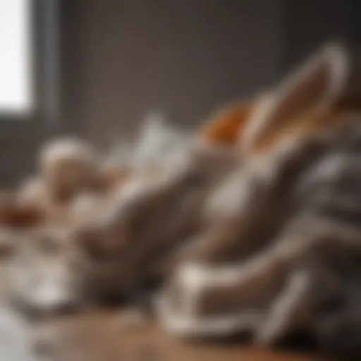 A collection of clean rags ready for donation