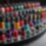 A vibrant assortment of gel polish colors arranged aesthetically.
