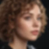 Close-up of textured curls on fine hair