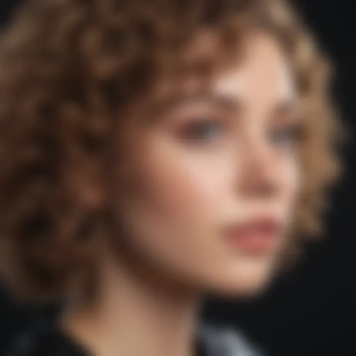 Close-up of textured curls on fine hair