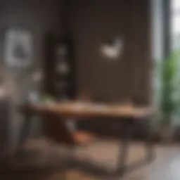 Elegant study table with minimalist design
