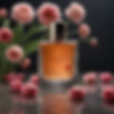 Floral Notes of Gucci Bloom Floral composition of Gucci Bloom with blossoms surrounding the rollerball