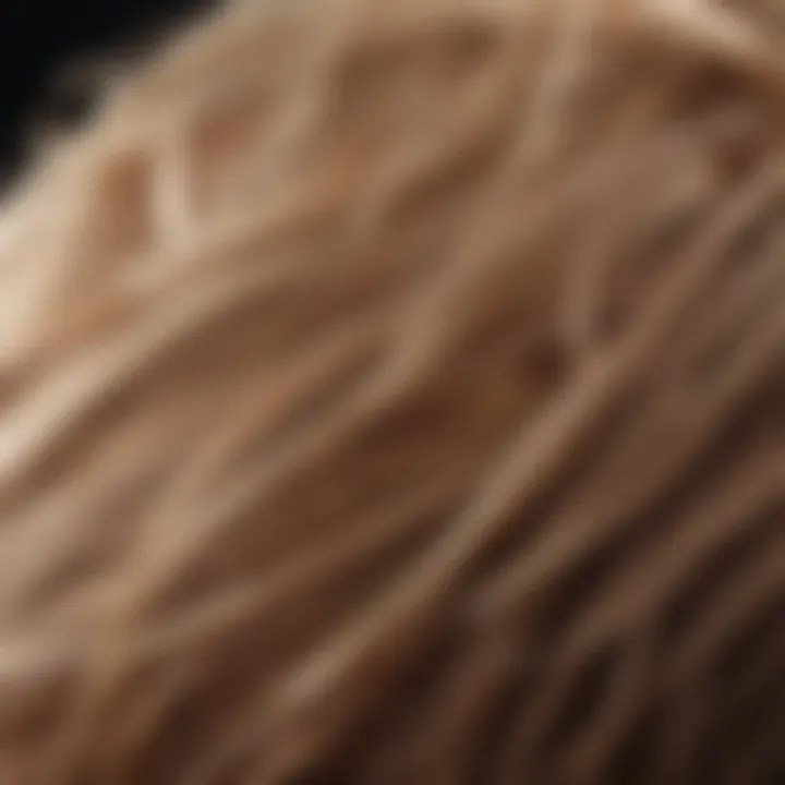 Close-up of premium wig materials