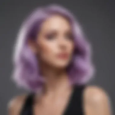 Creative maintenance tips for light lavender hair displayed visually