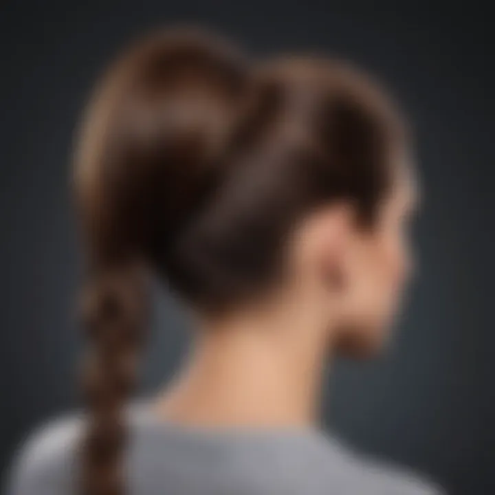 Variation of a casual ponytail updo suitable for everyday wear