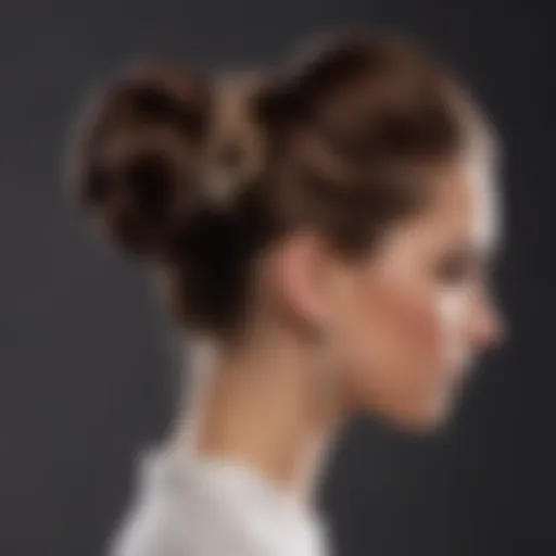 Elegant ponytail updo with decorative accessories