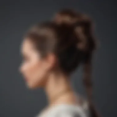 A historical depiction of a ponytail hairstyle