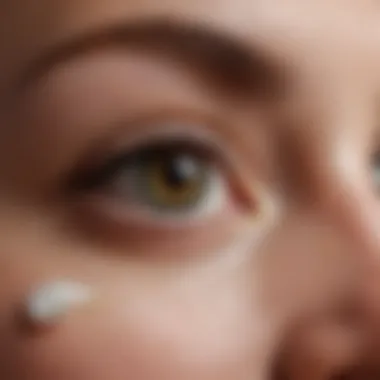 Close-up of active ingredients in eye creams