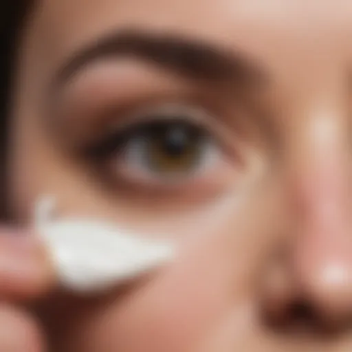 A soothing eye cream applied under the eyes