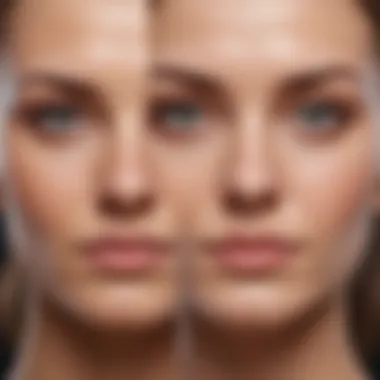 Transformative Effects of Microdermabrasion Before and after comparison of skin texture, demonstrating the transformative effects of microdermabrasion.