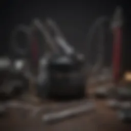 An array of BDSM tools displayed elegantly
