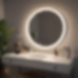 Elegant minimalist makeup table design without a mirror