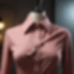 A stylish front knot shirt showcased on a mannequin.