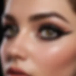 Elegant display of magnetic eyeliner and fake eyelashes